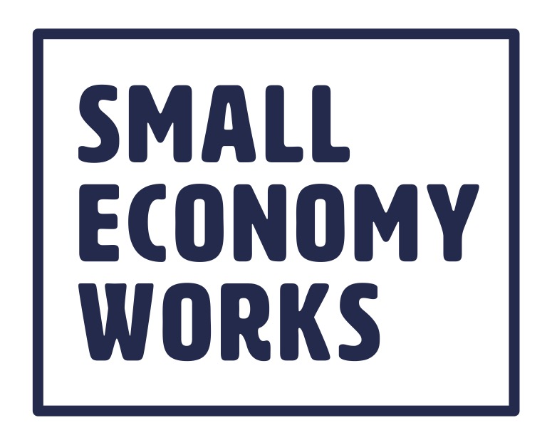 Black and white logo small economy works